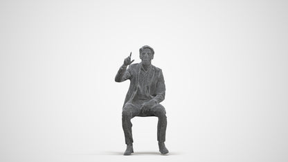photogrammetry 3D man business, realistic human model archviz FBX, three-quarter front view render