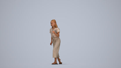 realistic 3D people girl kids, render-ready for V-Ray and Corona, FBX OBJ, top-down view render