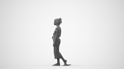 3D people model girl kids, scanned human for 3ds Max rendering, square thumbnail