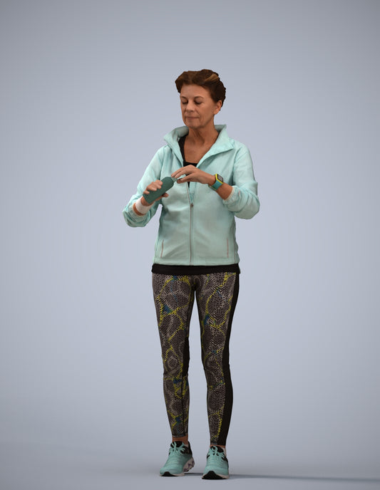 realistic 3D people woman sport, render-ready for V-Ray and Corona, FBX OBJ