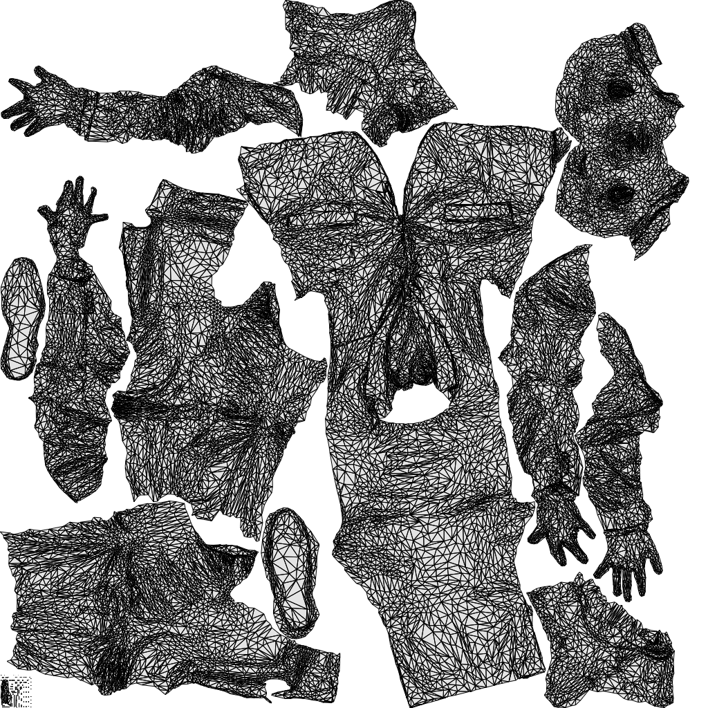 realistic 3D people man business, render-ready for V-Ray and Corona, FBX OBJ, wireframe top-down view