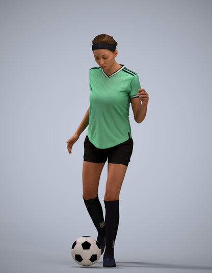 realistic 3D woman sport, scanned archviz people for Blender and 3ds Max