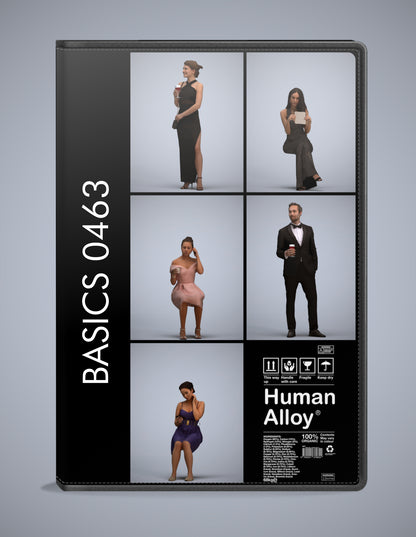 5 3D scanned people formalaffairs, photorealistic archviz pack for Enscape and SketchUp