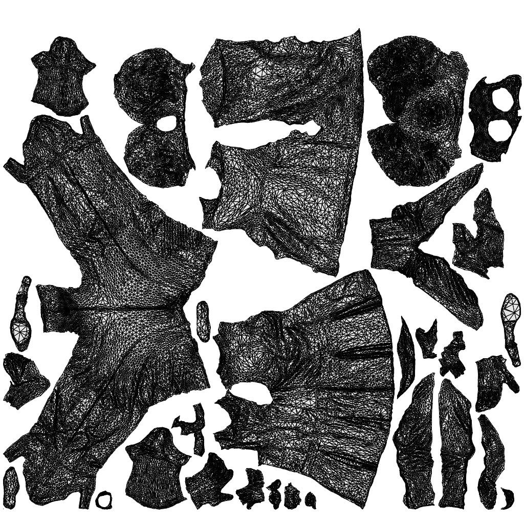 scanned 3D girl casual kids, photogrammetry people for Enscape and V-Ray, wireframe top-down view