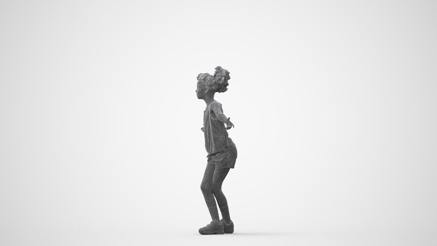 realistic 3D people girl sport kids, render-ready for V-Ray and Corona, FBX OBJ, square thumbnail