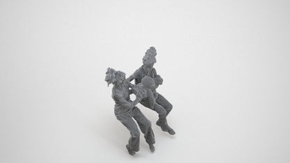 realistic 3D people girl kids, render-ready for V-Ray and Corona, FBX OBJ, wireframe three-quarter view