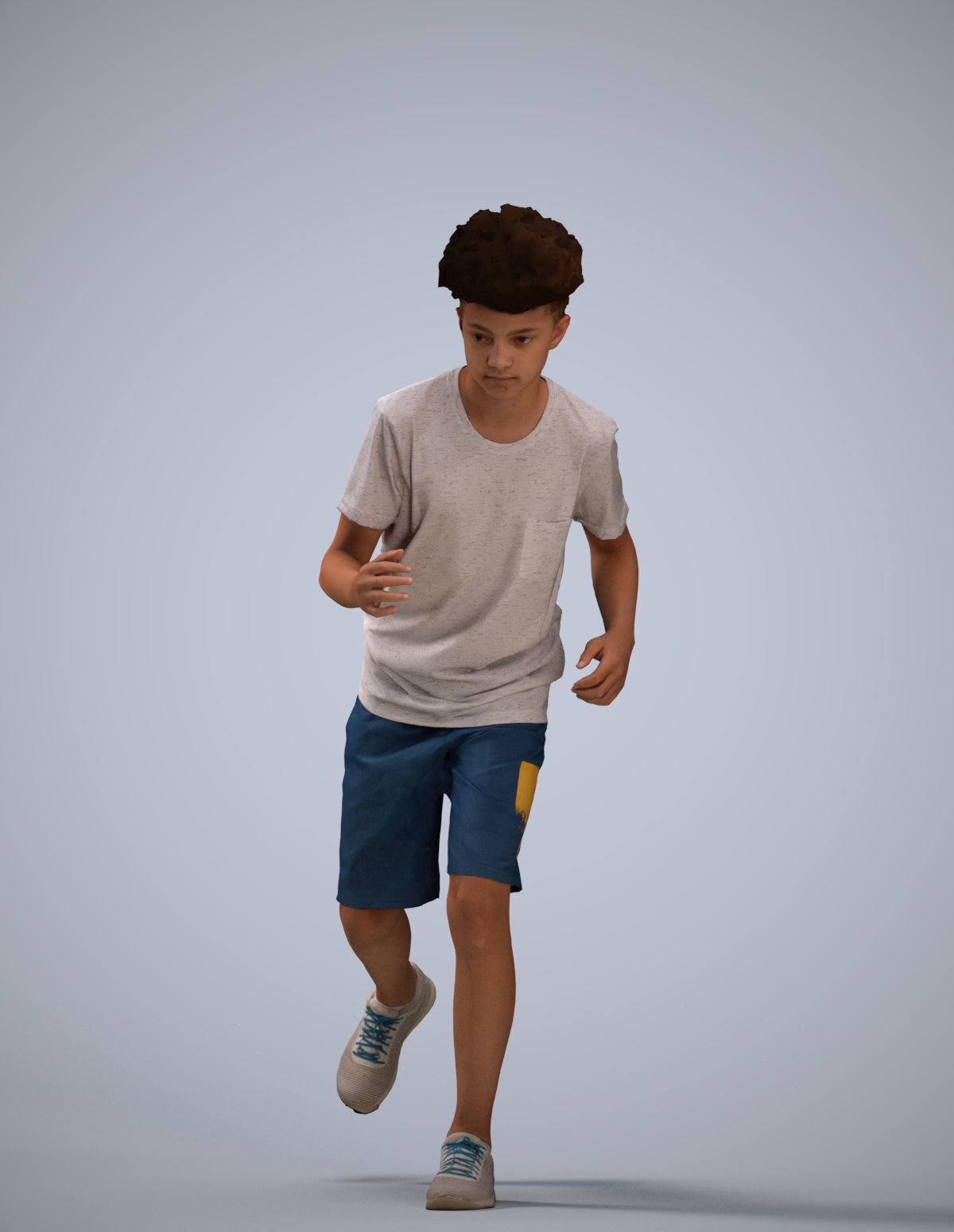 realistic 3D people boy casual kids, render-ready for V-Ray and Corona, FBX OBJ