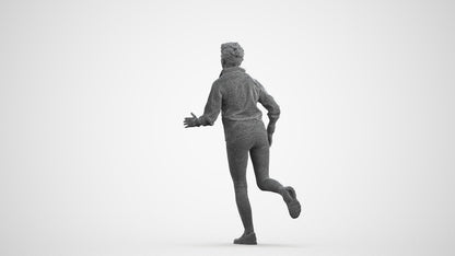 3D human model woman sport, photogrammetry scanned person for archviz, wireframe front view