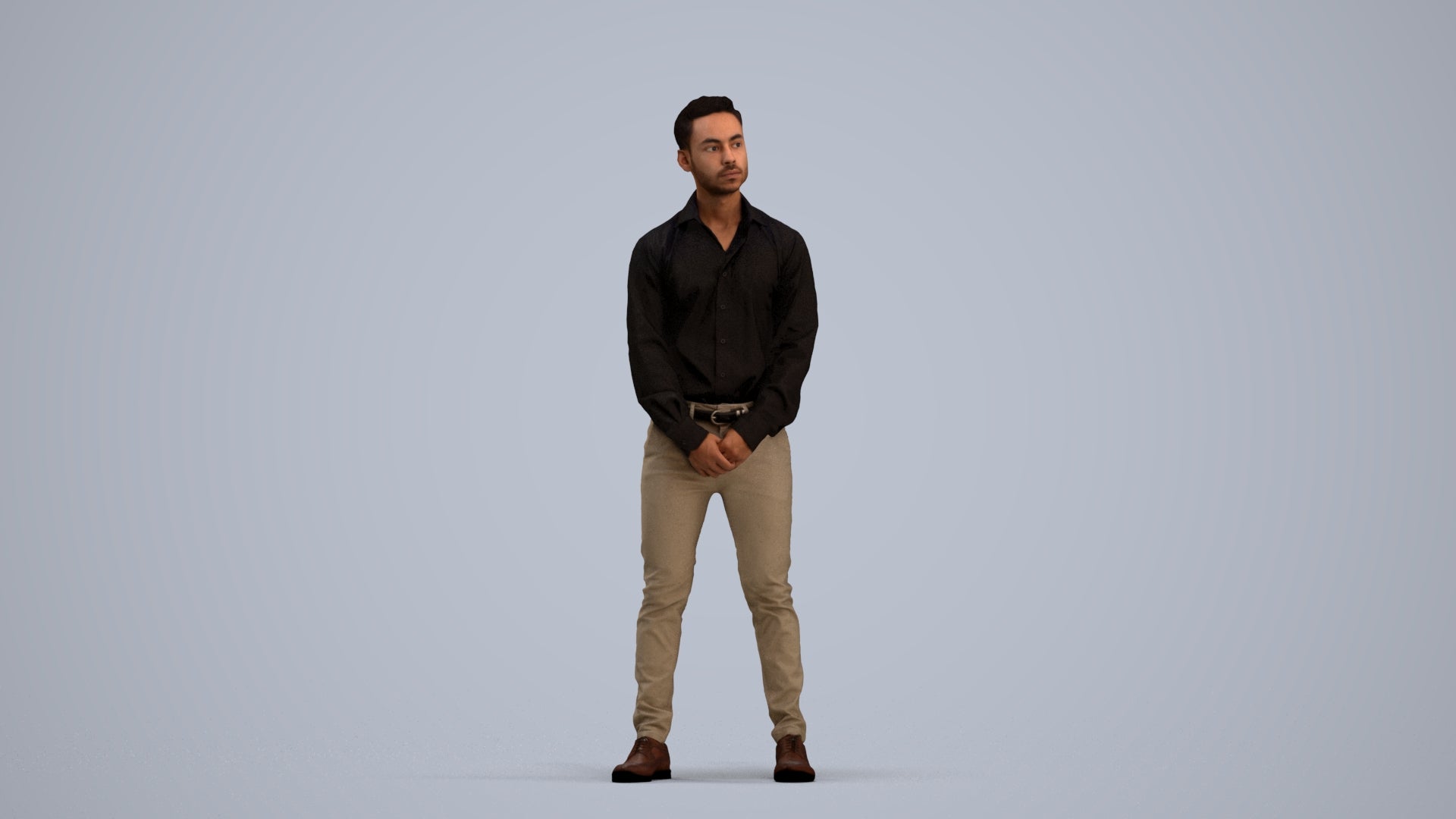photogrammetry 3D man business standing, realistic human model archviz FBX, standing pose render