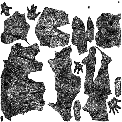 3D people model man casual sitting, scanned human for 3ds Max rendering, wireframe top-down view