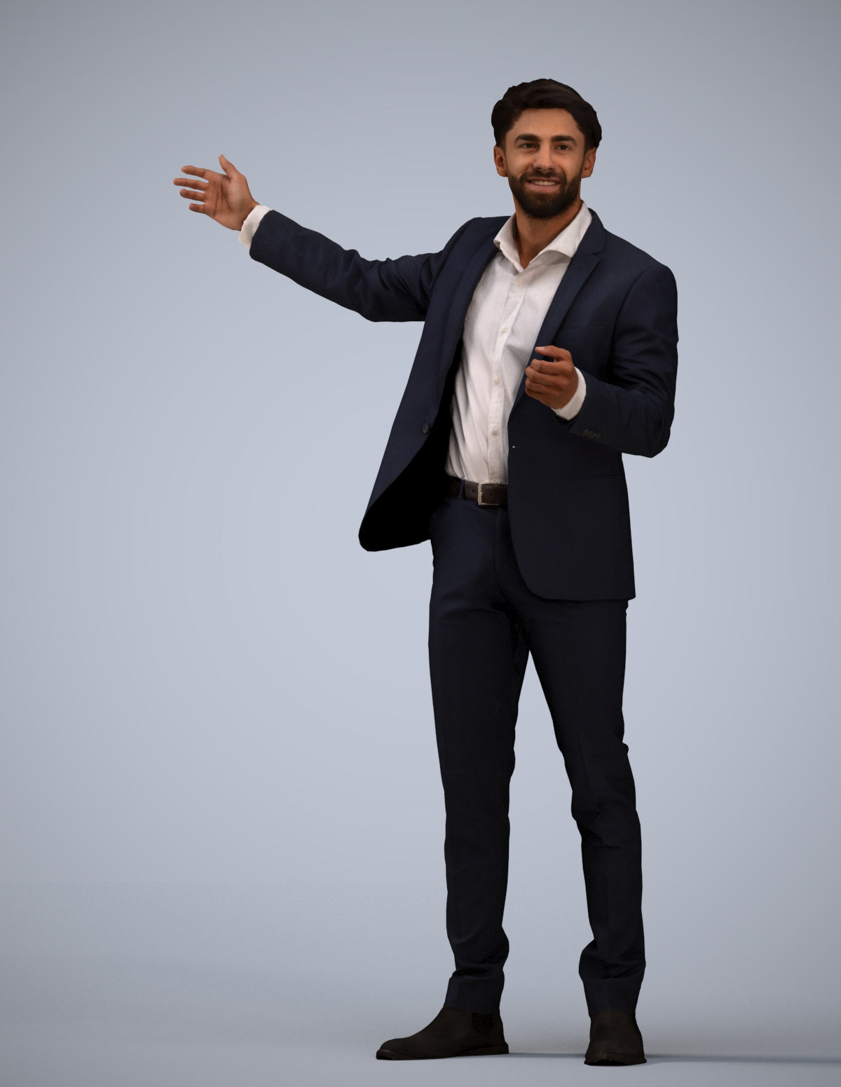 realistic 3D man business, scanned archviz people for Blender and 3ds Max