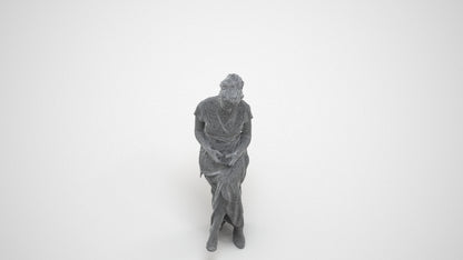 3D people model woman formal formalaffairs, scanned human for 3ds Max rendering, wireframe three-quarter view