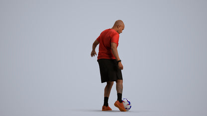 3D people model man sport, scanned human for 3ds Max rendering, front view render