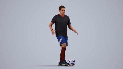 photogrammetry 3D man sport, realistic human model archviz FBX, side view render
