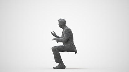 3D people model man business, scanned human for 3ds Max rendering, square thumbnail