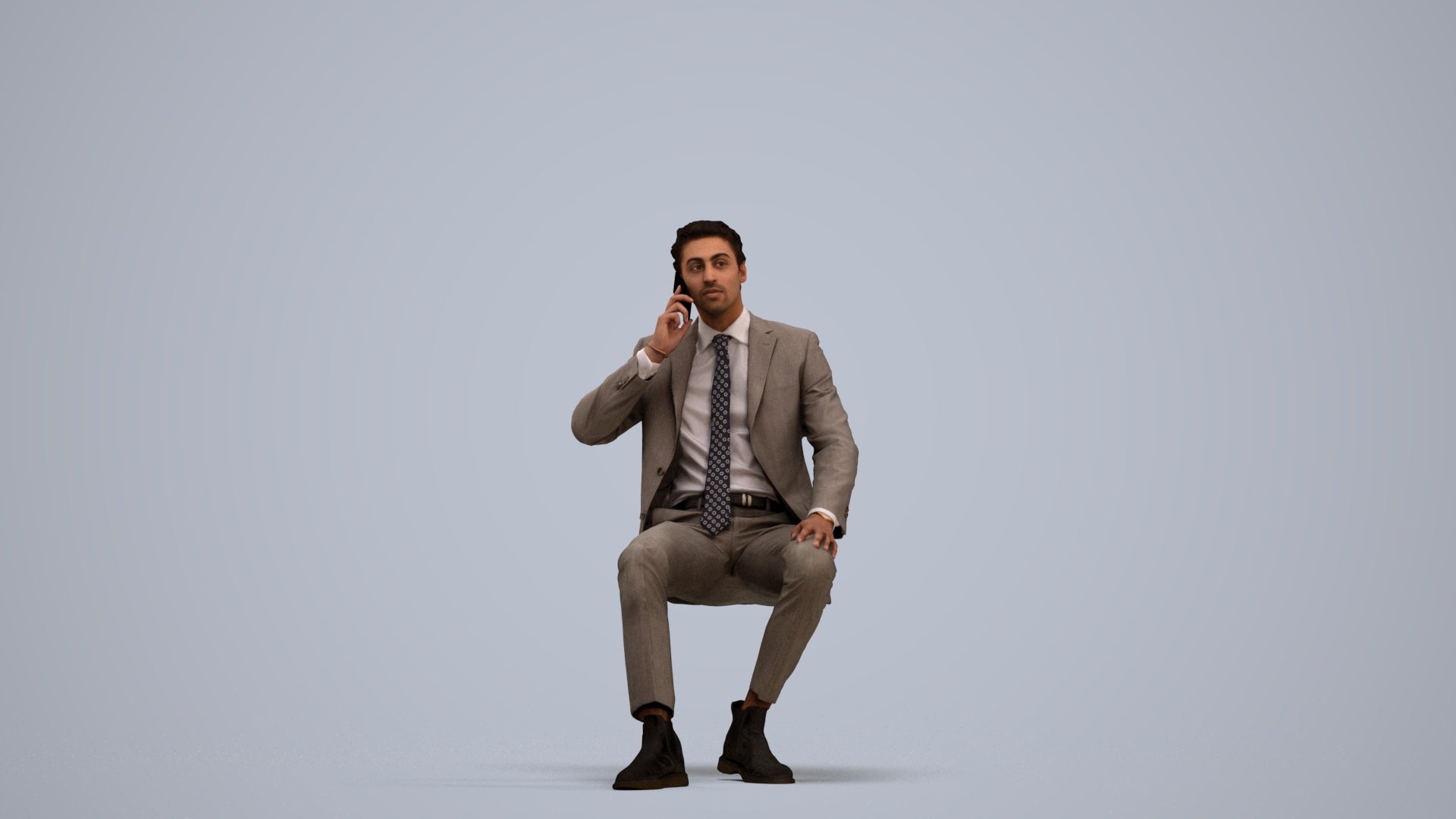 scanned 3D man business, photogrammetry people for Enscape and V-Ray, standing pose render