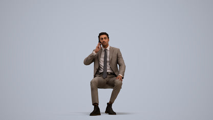 scanned 3D man business, photogrammetry people for Enscape and V-Ray, standing pose render
