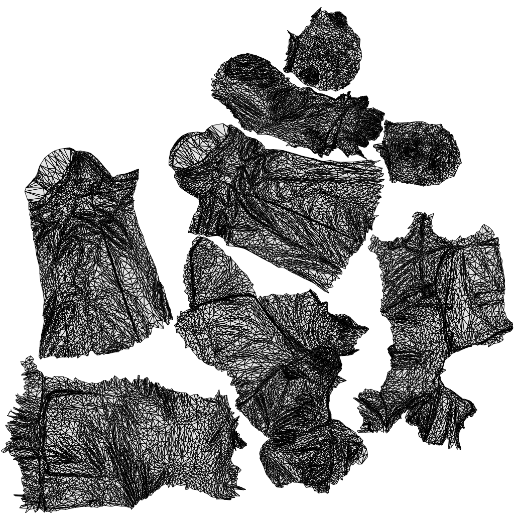 realistic 3D senior man business standing, scanned archviz people for Blender and 3ds Max, wireframe top-down view