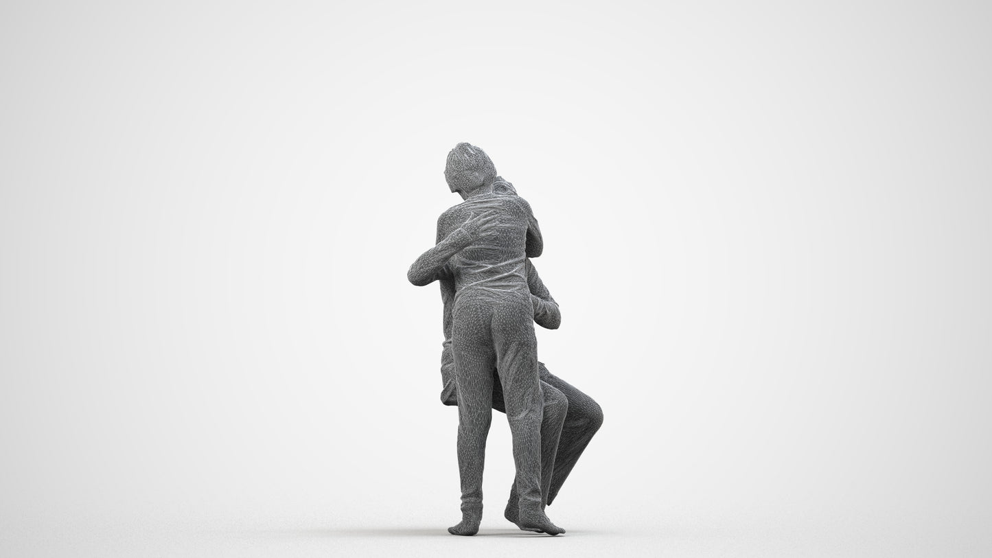 realistic 3D human girl kids, archviz people FBX OBJ for Blender, wireframe side view