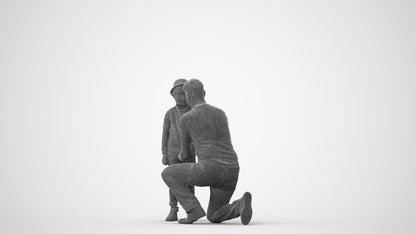 realistic 3D boy casual kids, scanned archviz people for Blender and 3ds Max, square thumbnail