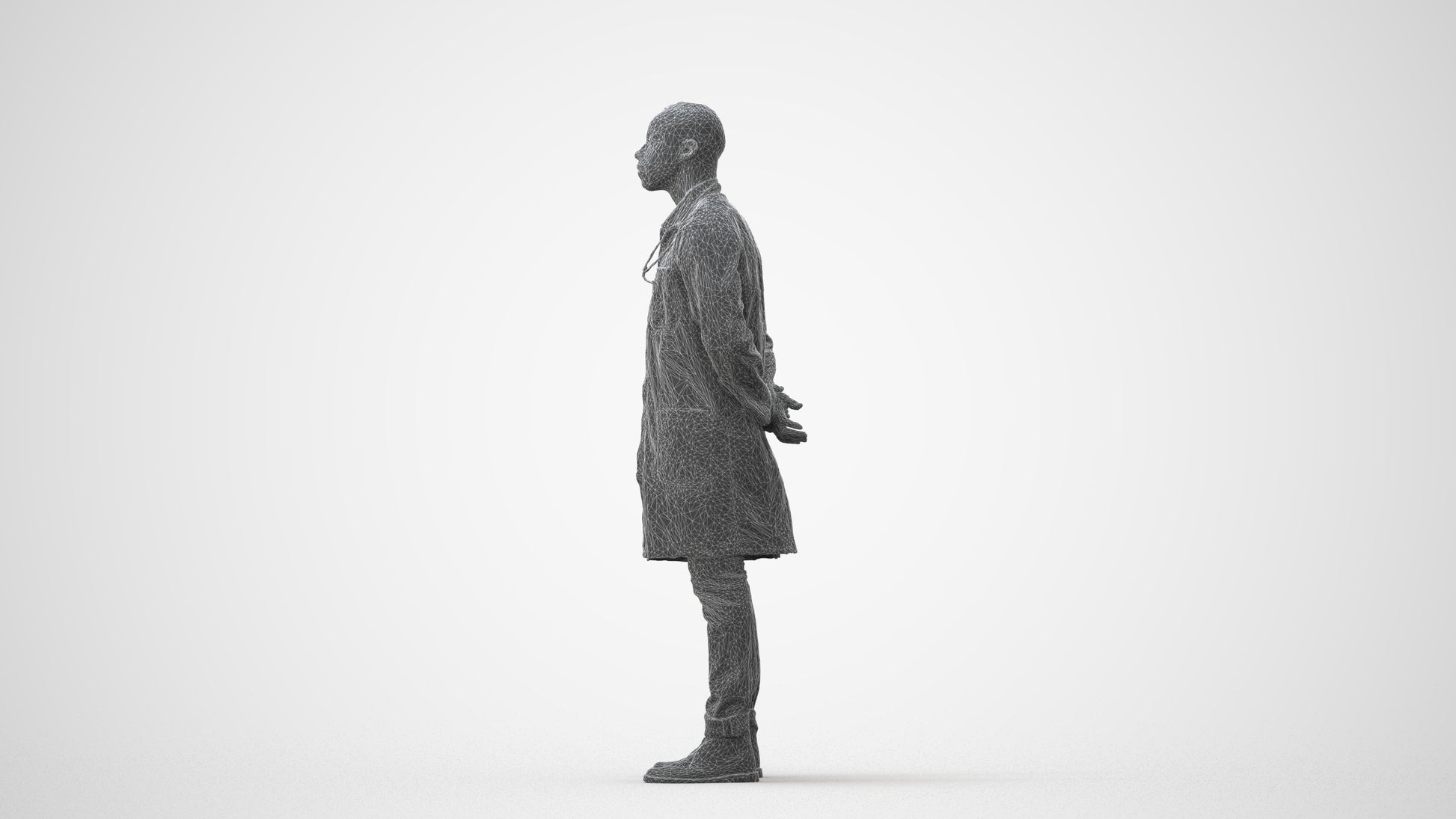photogrammetry 3D man medical, realistic human model archviz FBX, square thumbnail