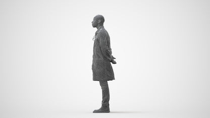 photogrammetry 3D man medical, realistic human model archviz FBX, square thumbnail