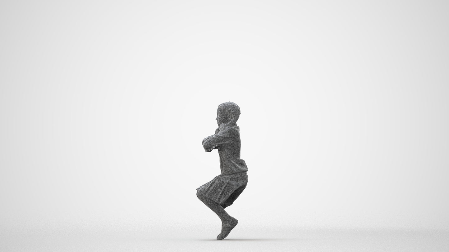 scanned 3D girl kids, photogrammetry people for Enscape and V-Ray, square thumbnail