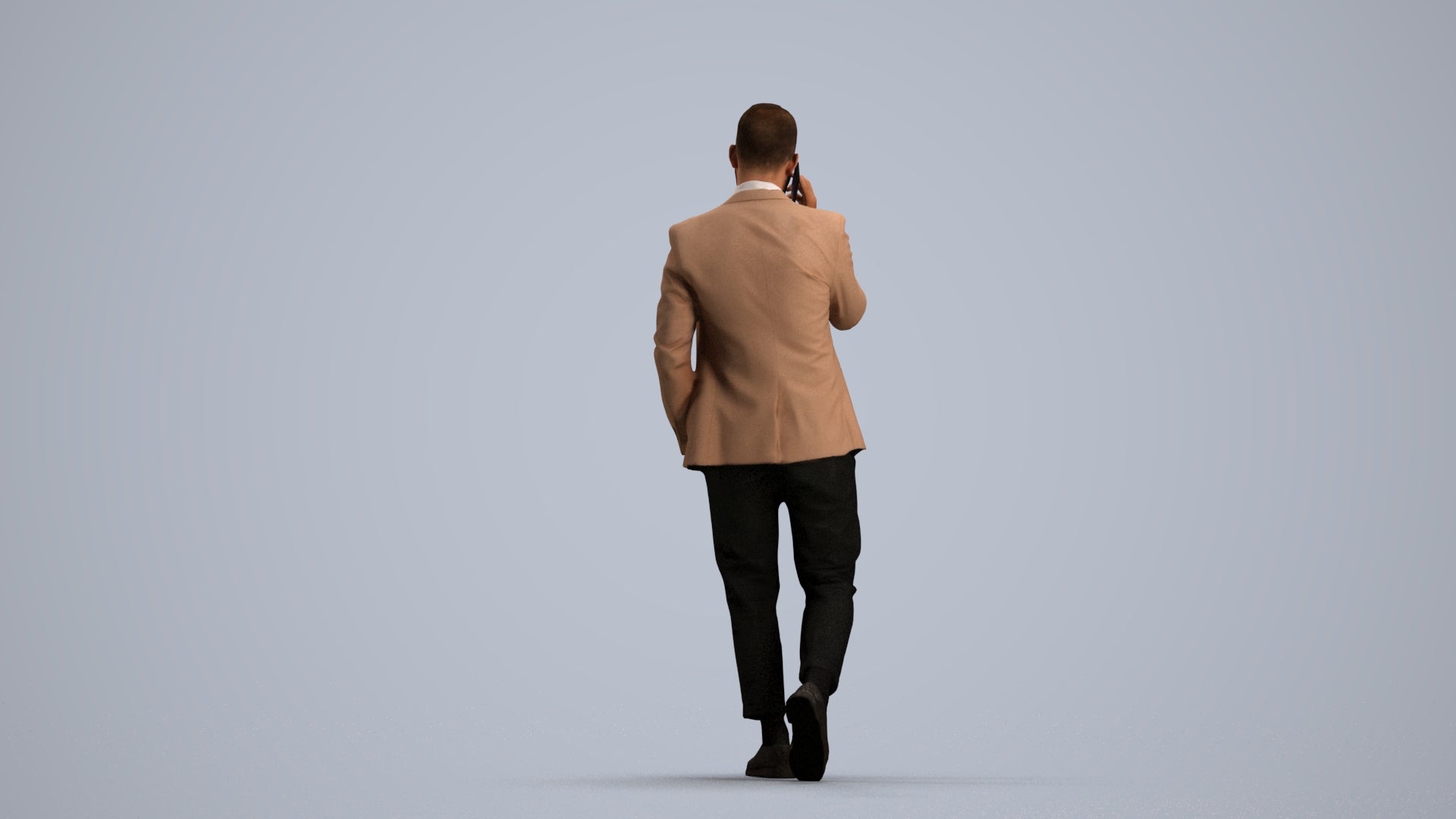 photogrammetry 3D man business, realistic human model archviz FBX, front view render