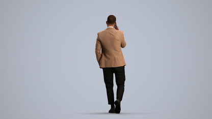 photogrammetry 3D man business, realistic human model archviz FBX, front view render