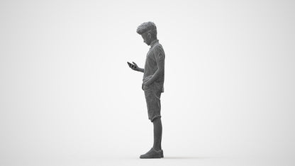 realistic 3D human boy casual kids, archviz people FBX OBJ for Blender, square thumbnail