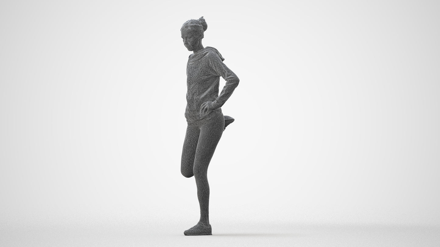 realistic 3D people woman sport, render-ready for V-Ray and Corona, FBX OBJ, square thumbnail