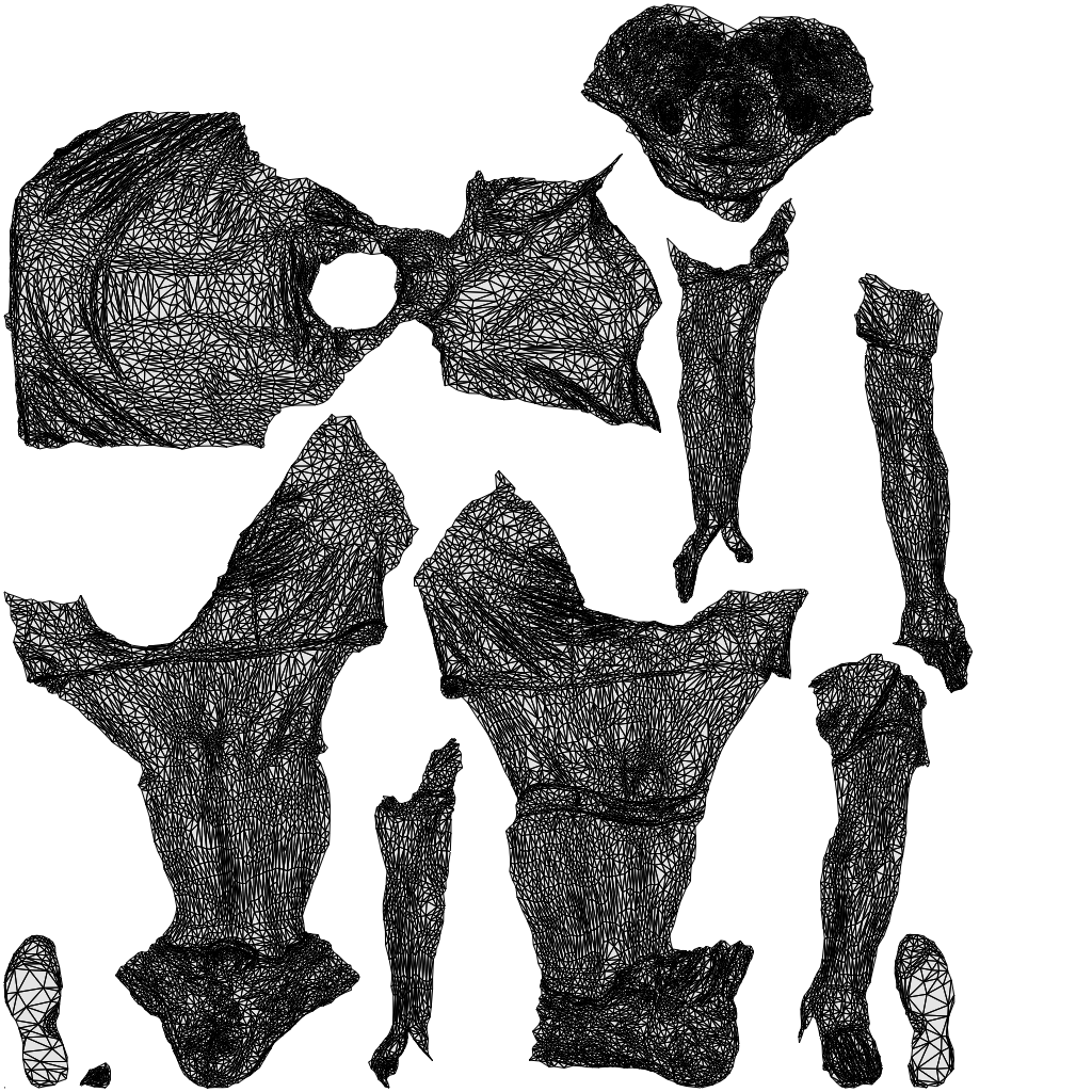 scanned 3D man sport, photogrammetry people for Enscape and V-Ray, wireframe top-down view