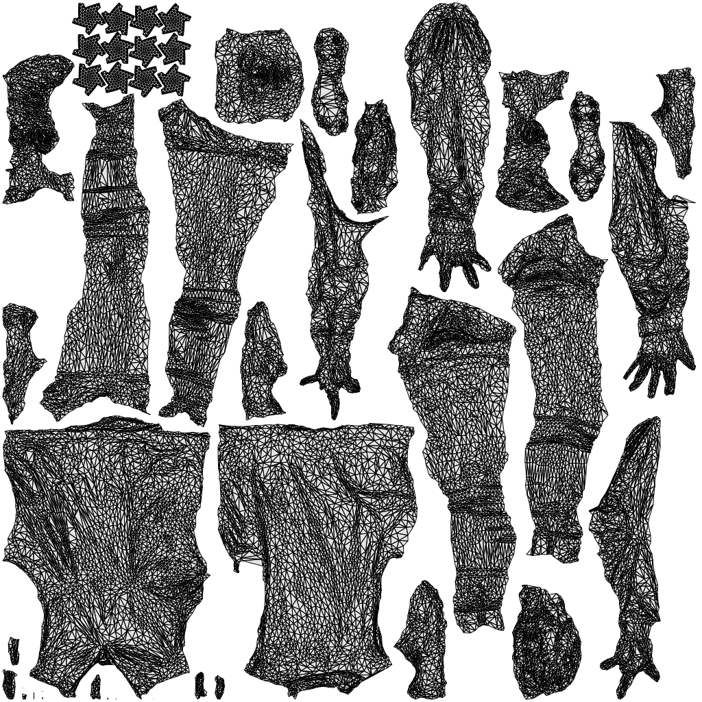 realistic 3D woman sport, scanned archviz people for Blender and 3ds Max, wireframe top-down view