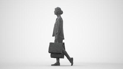 3D scanned woman shopping casual, photorealistic archviz people for Enscape and SketchUp, square thumbnail
