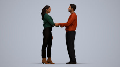 realistic 3D woman business, scanned archviz people for Blender and 3ds Max, standing pose render