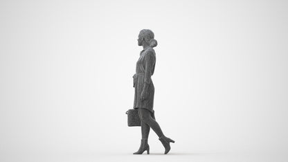 realistic 3D people woman casual standing, render-ready for V-Ray and Corona, FBX OBJ, square thumbnail