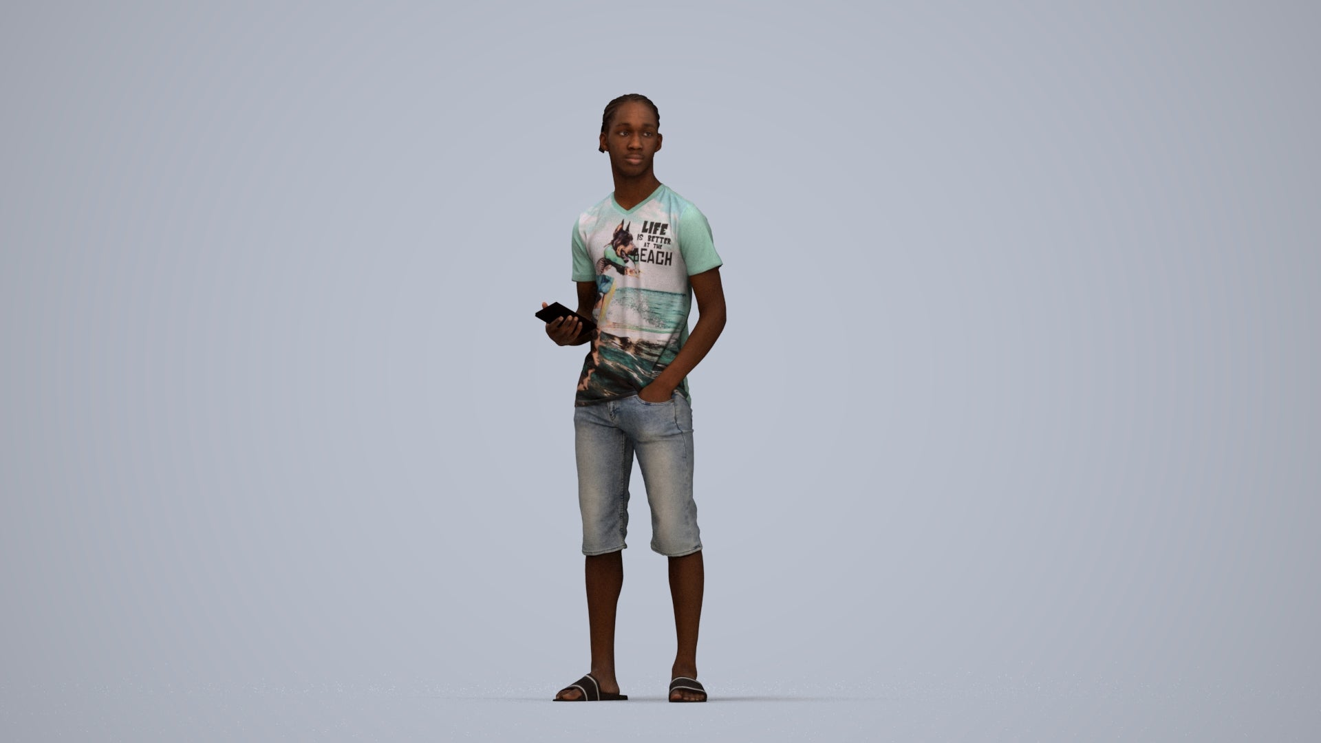 photogrammetry 3D boy casual kids, realistic human model archviz FBX, top-down view render