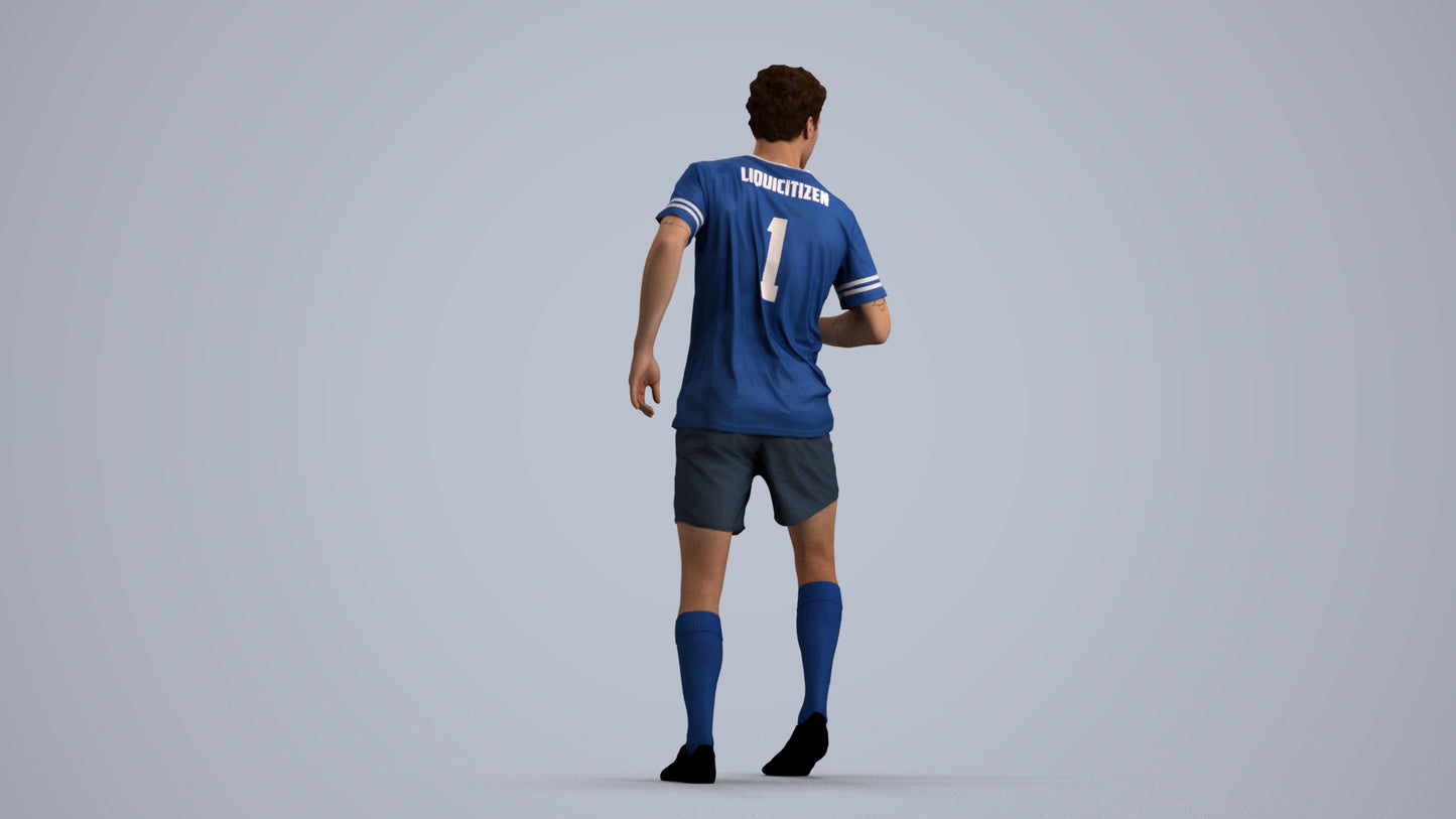 realistic 3D people man sport, render-ready for V-Ray and Corona, FBX OBJ, front view render