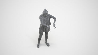 realistic 3D people woman casual standing, render-ready for V-Ray and Corona, FBX OBJ, wireframe three-quarter view