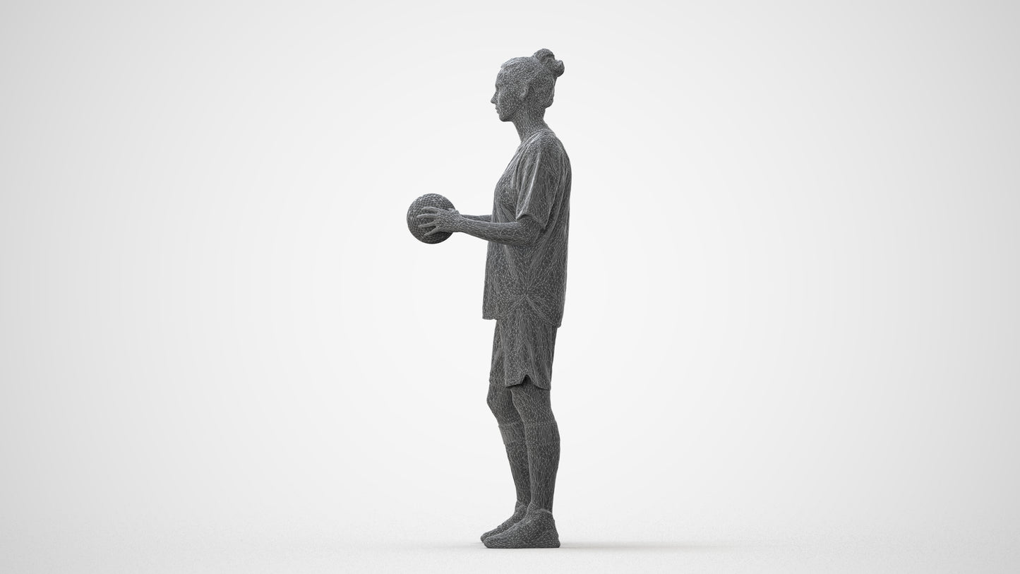 3D people model woman sport, scanned human for 3ds Max rendering, square thumbnail
