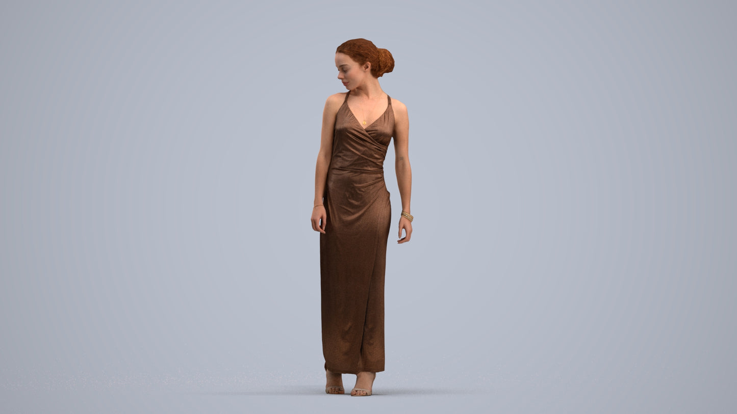 realistic 3D people woman formal formalaffairs, render-ready for V-Ray and Corona, FBX OBJ, standing pose render