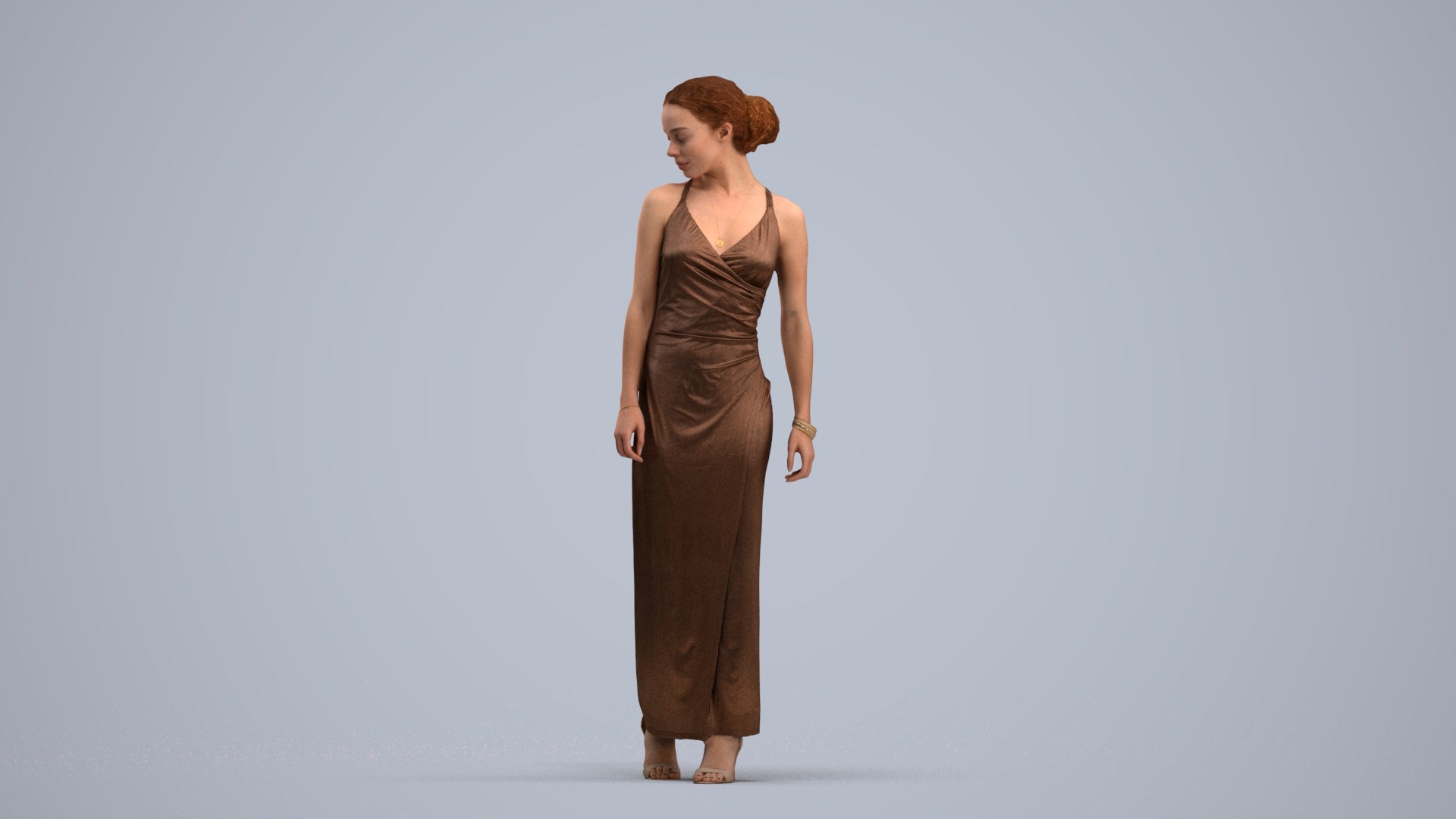 realistic 3D people woman formal formalaffairs, render-ready for V-Ray and Corona, FBX OBJ, standing pose render