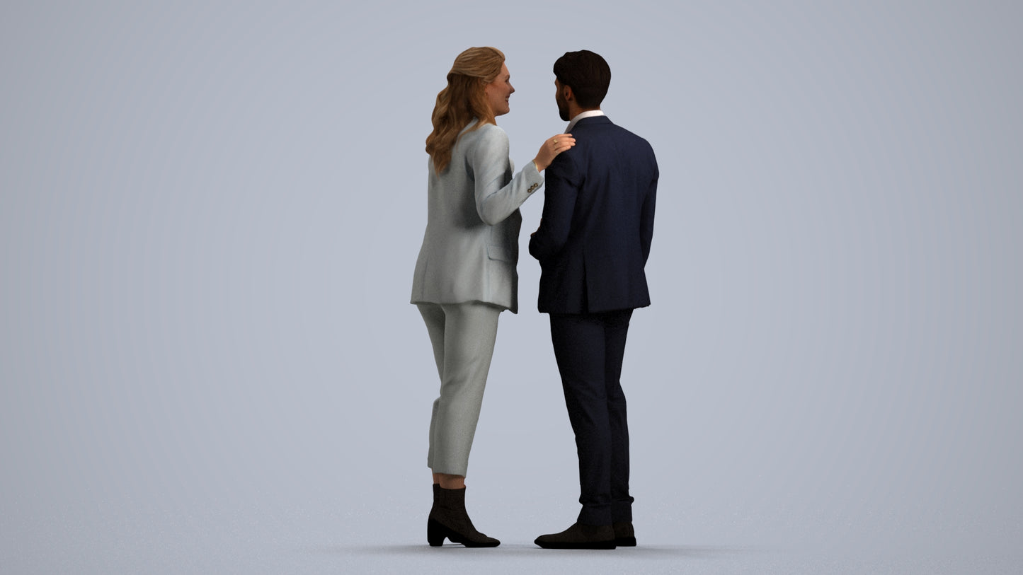 photogrammetry 3D woman business, realistic human model archviz FBX, front view render