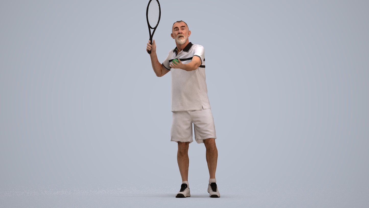 3D scanned man sport, photorealistic archviz people for Enscape and SketchUp, standing pose render