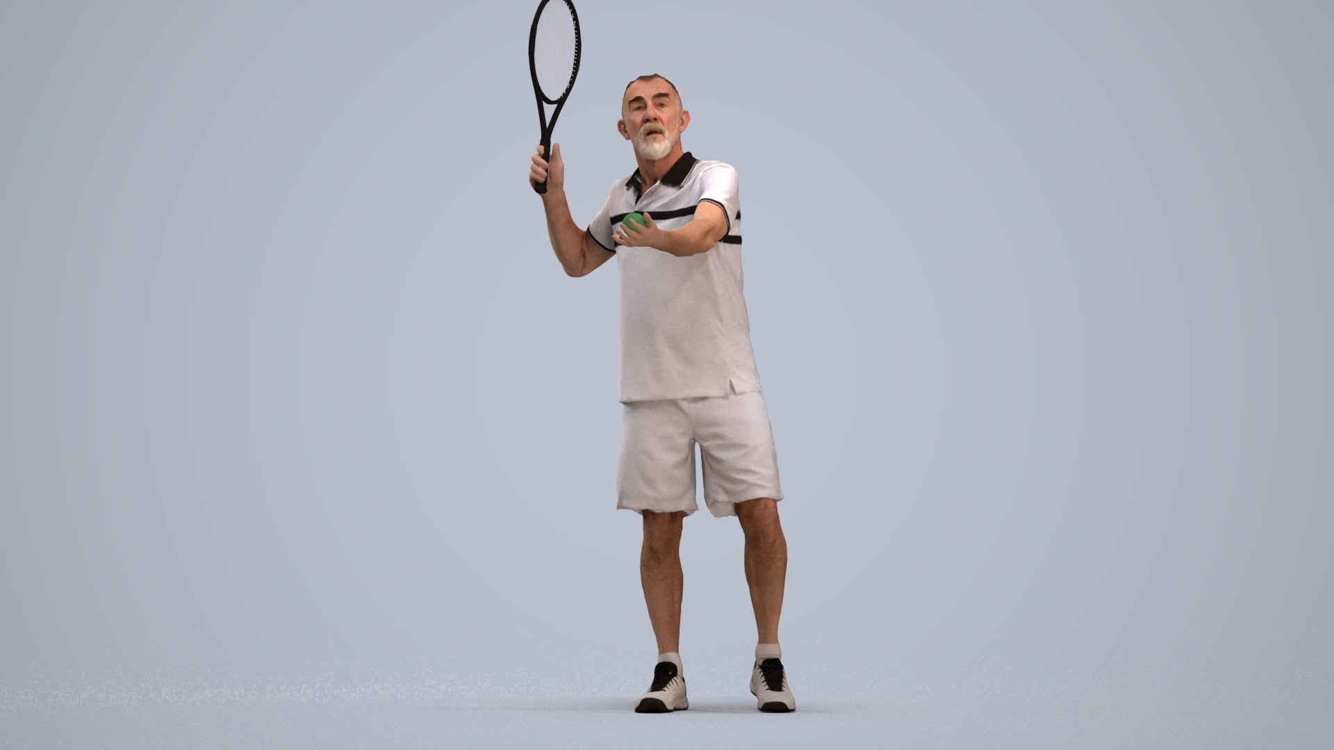 3D scanned man sport, photorealistic archviz people for Enscape and SketchUp, standing pose render