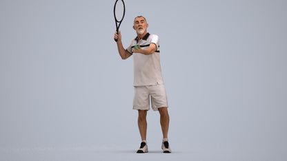 3D scanned man sport, photorealistic archviz people for Enscape and SketchUp, standing pose render