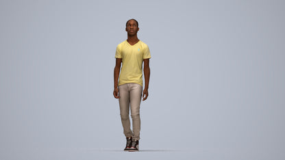 realistic 3D people boy casual kids, render-ready for V-Ray and Corona, FBX OBJ, top-down view render