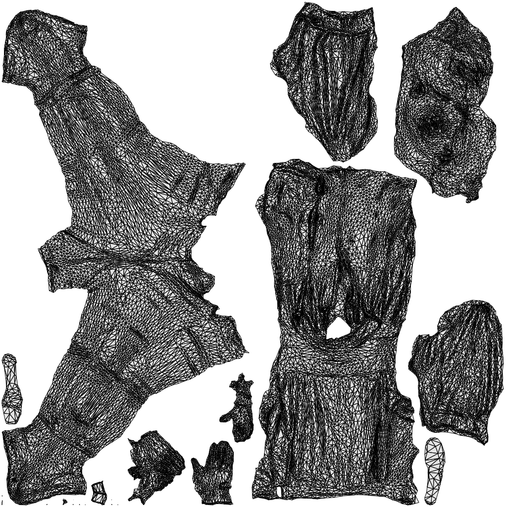 realistic 3D people woman casual walking, render-ready for V-Ray and Corona, FBX OBJ, wireframe top-down view