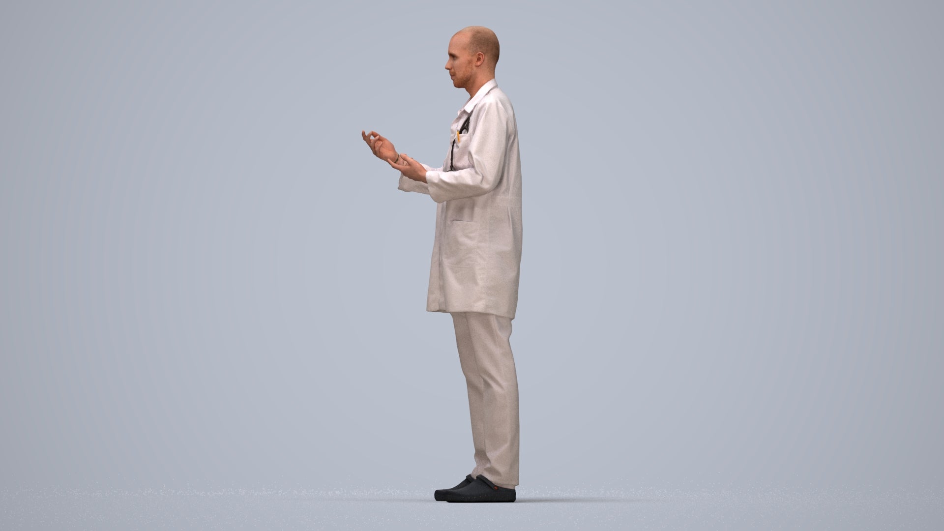 photogrammetry 3D man medical, realistic human model archviz FBX, top-down view render