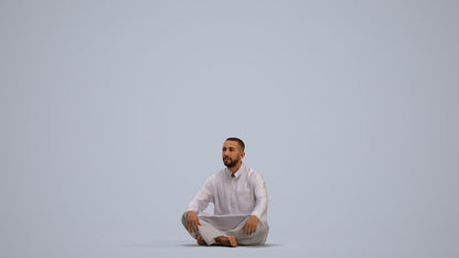 photogrammetry 3D man sitting, realistic human model archviz FBX, standing pose render
